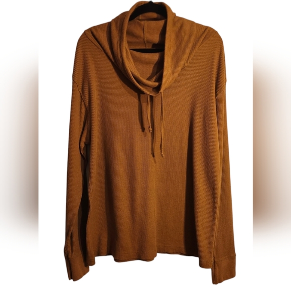 Stillwater Supply Co. Sweaters - EUC Stillwater Supply Co Waffle Knit Long Sleeve Cowl Neck Shirt Sweater Top 2XL